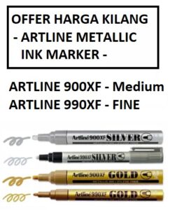 ARTLINE 900XF GOLD / SILVER METALLIC MARKER
