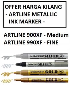 ARTLINE 900XF GOLD / SILVER METALLIC MARKER
