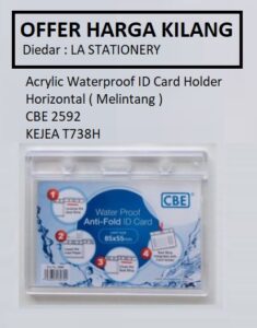CBE 2592 ACRYLIC WATERPROOF ID CARD HOLDER
