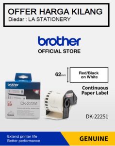 BROTHER DK-22251 WHITE PAPER TAPE