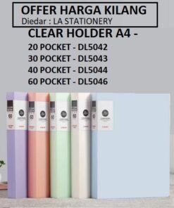 CLEAR HOLDER A4 20/30/40/60 POCKET