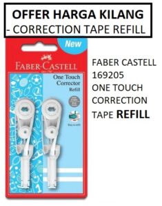 FABER CASTELL 169205 ONE TOUCH CORRECTION TAPE REFILL
