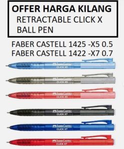 FABER CASTELL RETRACTABLE CLICK X BALL PEN 0.5/0.7