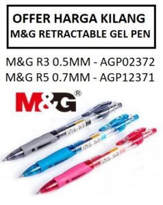 M&G GEL PEN R5 0.7MM AGP12371 / R3 0.5MM AGP02372 