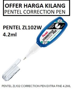 PENTEL CORRECTION PEN LIQUID PAPER ZL102W