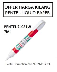 PENTEL CORRECTION PEN LIQUID PAPER ZLC21W