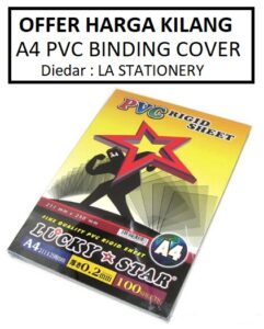 A4/A3 PVC BINDING COVER RIGIT SHEETS