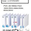 PVC 2D RING FILE WITH FULL TRANSPARENT COVER 16MM/20MM/25MM/40MM/50MM/65MM/80MM