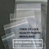 CLEAR TRANSPARENT ZIPPER PLASTIC BAG