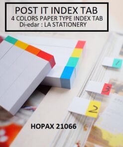 POST IT 4 COLOR PAPER INDEX TAB HOPAX 21066