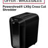 FELLOWES POWERSHRED LX65 PAPER SHREDDER