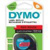 DYMO 91203 12MM PLASTIC RED TAPE