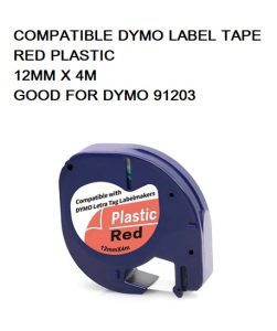 COMPATIBLE DYMO TAPE RED PLASTIC