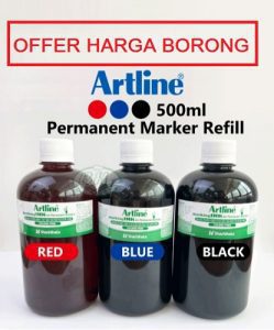 ARTLINE PERMANENT MARKING INK REFILL 500ML