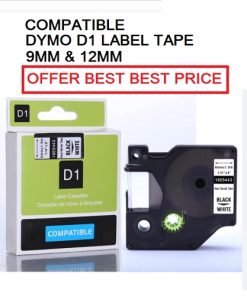DYMO D1 TAPE 9MM X 7M BLACK ON WHITE