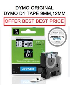 DYMO D1 TAPE 9MM X 7M BLACK ON WHITE