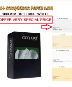 A4 CONQUEROR PAPER LAID BRILLIANT WHITE