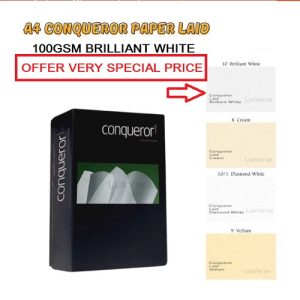 A4 CONQUEROR PAPER LAID BRILLIANT WHITE