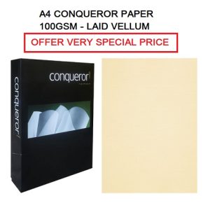 A4 CONQUEROR PAPER LAID VELLUM
