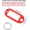 PLASTIC KEY CHAIN WITH KEY RING