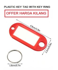 PLASTIC KEY CHAIN WITH KEY RING
