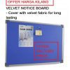 VELVET NOTICE BOARD 60CM X 90CM (2′ x 3′)