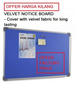 VELVET NOTICE BOARD 60CM X 90CM (2′ x 3′)