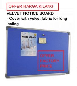 VELVET NOTICE BOARD 60CM X 90CM (2′ x 3′)