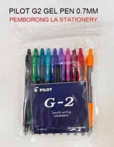 PILOT G2 GEL PEN 0.7MM BLACK/BLUE/LIGHT BLUE/TURQUOISE/PINK/RED/MAROON/GREEN/ORANGE/PURPLE