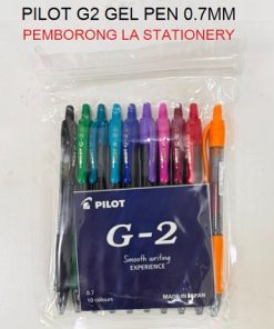 PILOT G2 GEL PEN 0.7MM BLACK/BLUE/LIGHT BLUE/TURQUOISE/PINK/RED/MAROON/GREEN/ORANGE/PURPLE