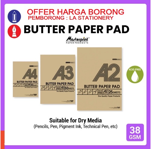 A4 BUTTER PAPER ( 50 PCS/PAD )