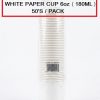 PLAIN PAPER CUP 6OZ ( 180ML ) 50'S/PACK