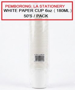 PLAIN PAPER CUP 6OZ ( 180ML ) 50'S/PACK