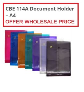 CBE 114A DOCUMENT HOLDER WITH BUTTON ( A4 SIZE )