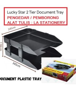 LUCKY STAR LS8220 2 TIER PLASTIC DOCUMENT TRAY