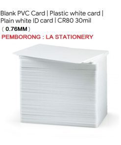 PLAIN PVC ID CARD WHITE THICK CR80 30mil ( 0.76mm )