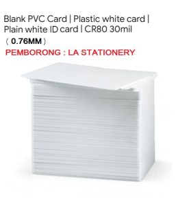 PLAIN PVC ID CARD WHITE THICK CR80 30mil ( 0.76mm )
